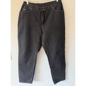 Lee Women's Plus Size Black Relaxed Fit Straight Leg Jeans 20W Classic Comfort